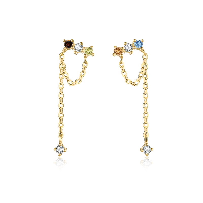 Ékszerszett: nyaklánc és karkötő, 925-ös ezüst, 18k aranyozás, Andy Wen márka, női divat