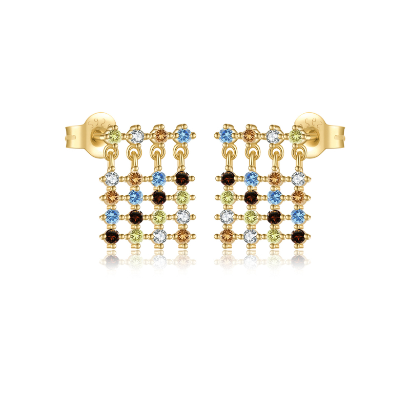 Ékszerszett: nyaklánc és karkötő, 925-ös ezüst, 18k aranyozás, Andy Wen márka, női divat