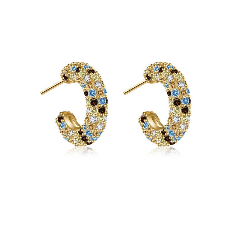 Ékszerszett: nyaklánc és karkötő, 925-ös ezüst, 18k aranyozás, Andy Wen márka, női divat