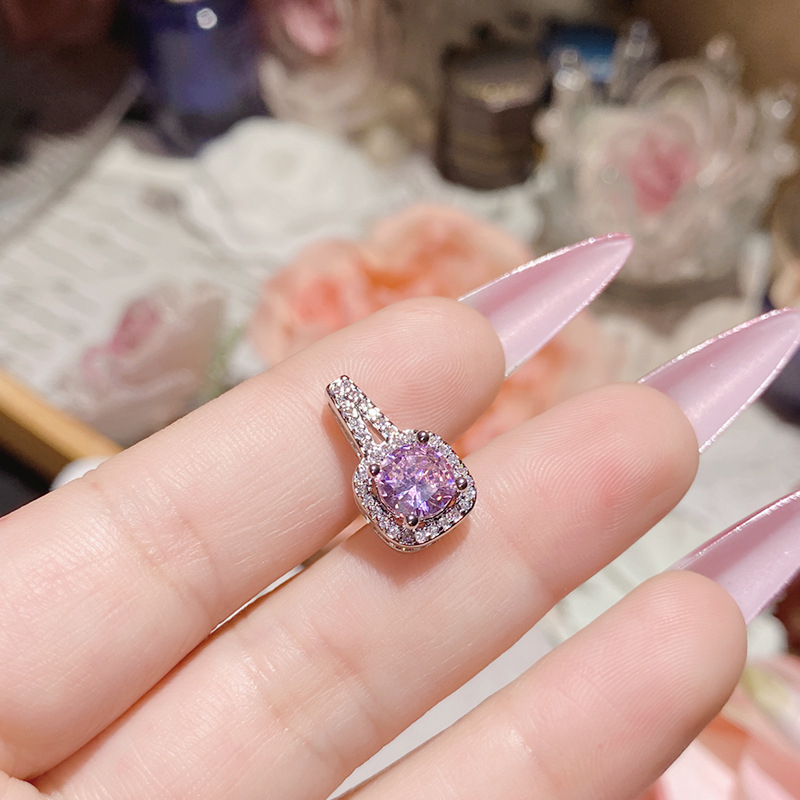 Set nakita: naušnice i ogrlica sa kvadratnim privjeskom, bakar, inlay, pozlaćeni umjetni dragulji, motivi Ljubav, Kap vode, Zvon