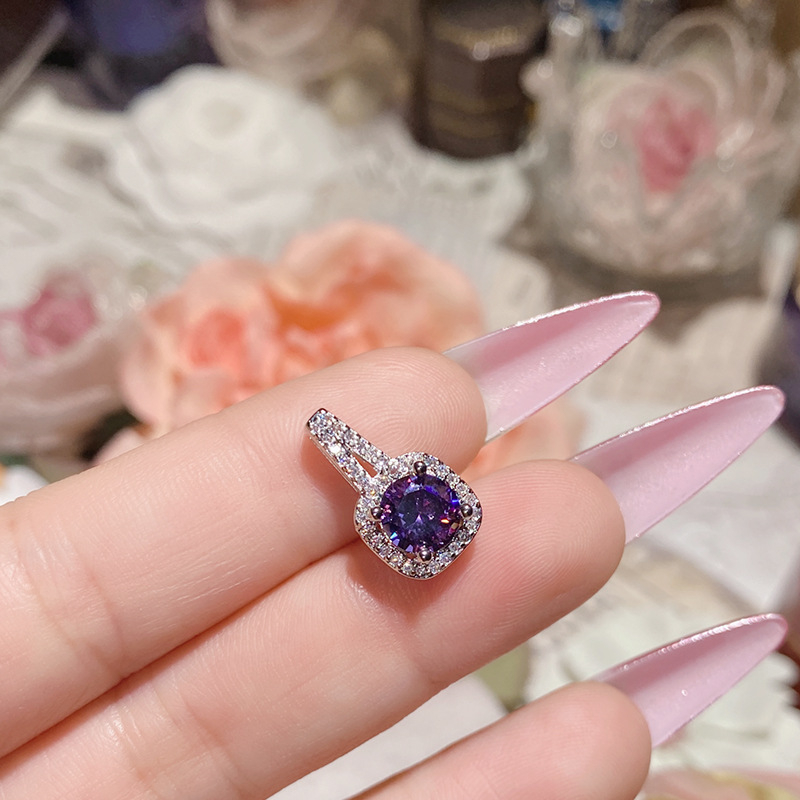 Set nakita: naušnice i ogrlica sa kvadratnim privjeskom, bakar, inlay, pozlaćeni umjetni dragulji, motivi Ljubav, Kap vode, Zvon