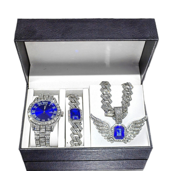 Set nakita: lanac Кубан od legure i narukvica, privjesak s rhinestones, Hip-Hop stil, oblici: srce / kapljica / zvono