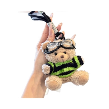 Plišani medvjedić za ključeve — kratki pliš, PP pamuk punilo, OEM logotip, za uzrast 14+