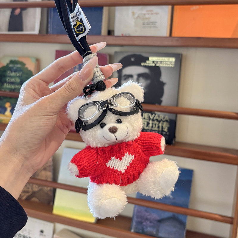 Plišani medvjedić za ključeve — kratki pliš, PP pamuk punilo, OEM logotip, za uzrast 14+