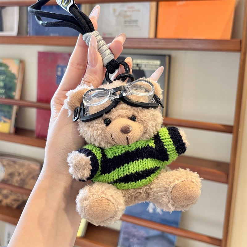 Plišani medvjedić za ključeve — kratki pliš, PP pamuk punilo, OEM logotip, za uzrast 14+