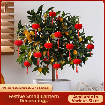 Zhenhuan Laternu dekors, apaļš formā, no flokēta auduma, rokdarbi, ķīniešu stila dekors, kāzām un mājas noformēšanai