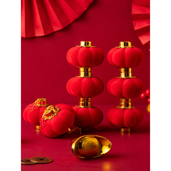 Zhenhuan Laternu dekors, apaļš formā, no flokēta auduma, rokdarbi, ķīniešu stila dekors, kāzām un mājas noformēšanai