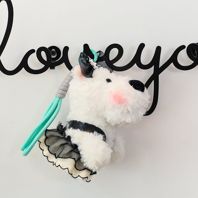 West Highland White Terrier plišani ključni lančić – kratka pliš, PP punjenje