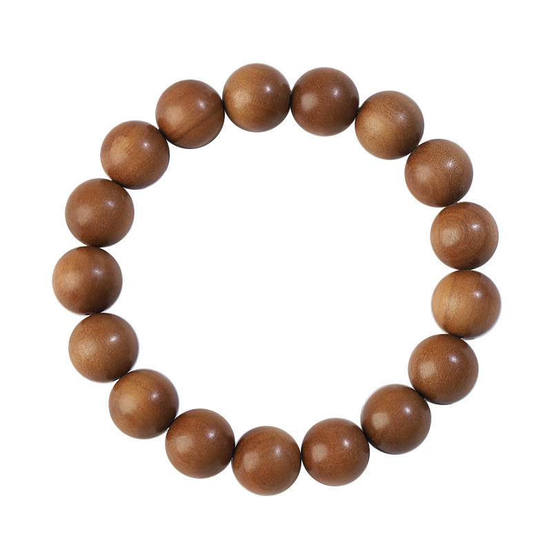 Mysore sandalwood – narukvica i ogrlica, 10 mm okrugle perle, 108 perli, ručno polirano, unisex