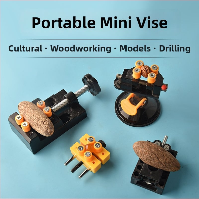 Mini galda preses ar alumīnija sakausējuma korpusu valriekstu pērlēm — knaģu spraudnis un valriekstu turētājs