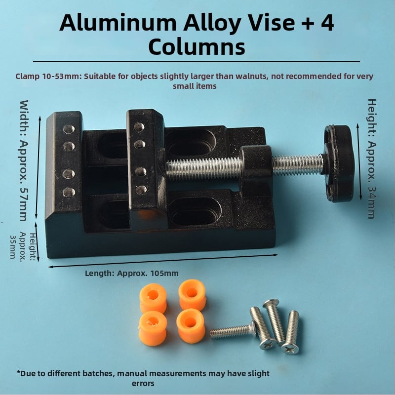 Mini galda preses ar alumīnija sakausējuma korpusu valriekstu pērlēm — knaģu spraudnis un valriekstu turētājs