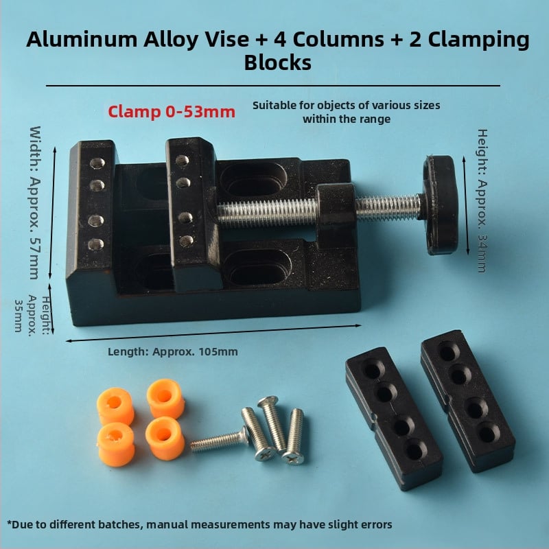Mini galda preses ar alumīnija sakausējuma korpusu valriekstu pērlēm — knaģu spraudnis un valriekstu turētājs