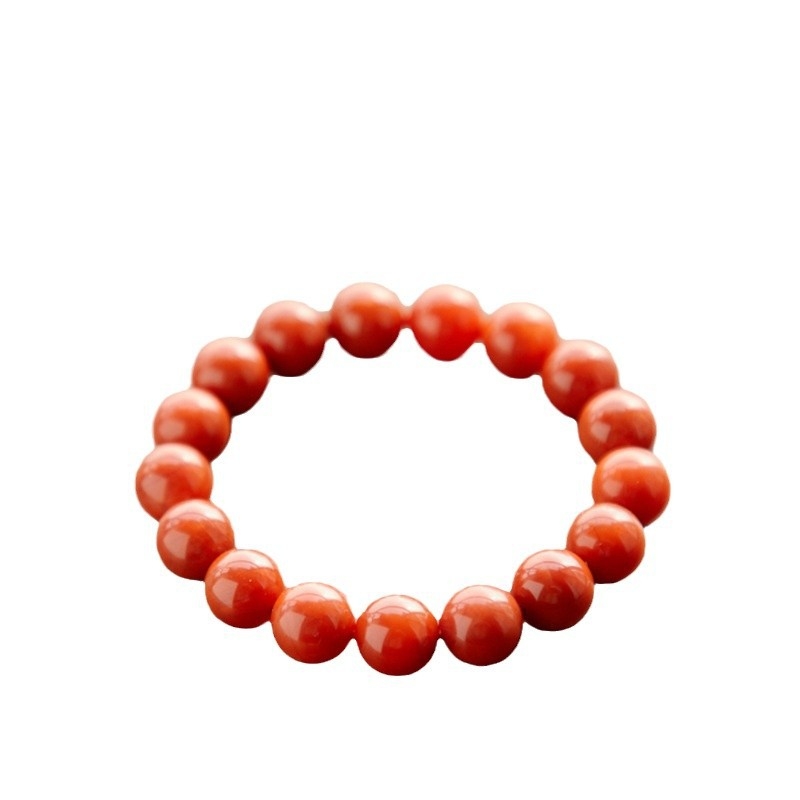 Brățară - Natural, Unisex; mărgele rotunde; agat; lustruit