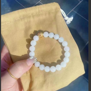 Brățară din jad cu 108 mărgele, Hetian și Kunlun jad, unisex, accesoriu de mână
