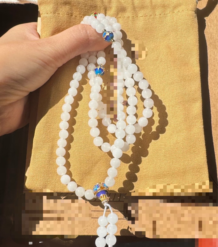 Brățară din jad cu 108 mărgele, Hetian și Kunlun jad, unisex, accesoriu de mână