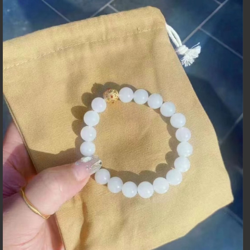 Brățară din jad cu 108 mărgele, Hetian și Kunlun jad, unisex, accesoriu de mână