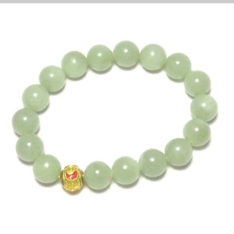 Brățară din jad cu 108 mărgele, Hetian și Kunlun jad, unisex, accesoriu de mână
