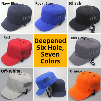 Βαμβακερό καπέλο προστασίας σε στυλ μπέιζμπολ, διαπνέόμενο και ελαφρύ, με υψηλή κορώνα και κοντό γείσο, δυνατότητα λογότυπου