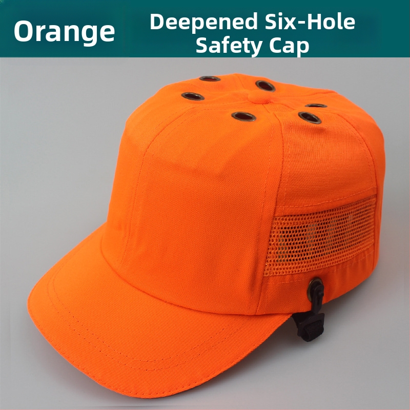 Βαμβακερό καπέλο προστασίας σε στυλ μπέιζμπολ, διαπνέόμενο και ελαφρύ, με υψηλή κορώνα και κοντό γείσο, δυνατότητα λογότυπου