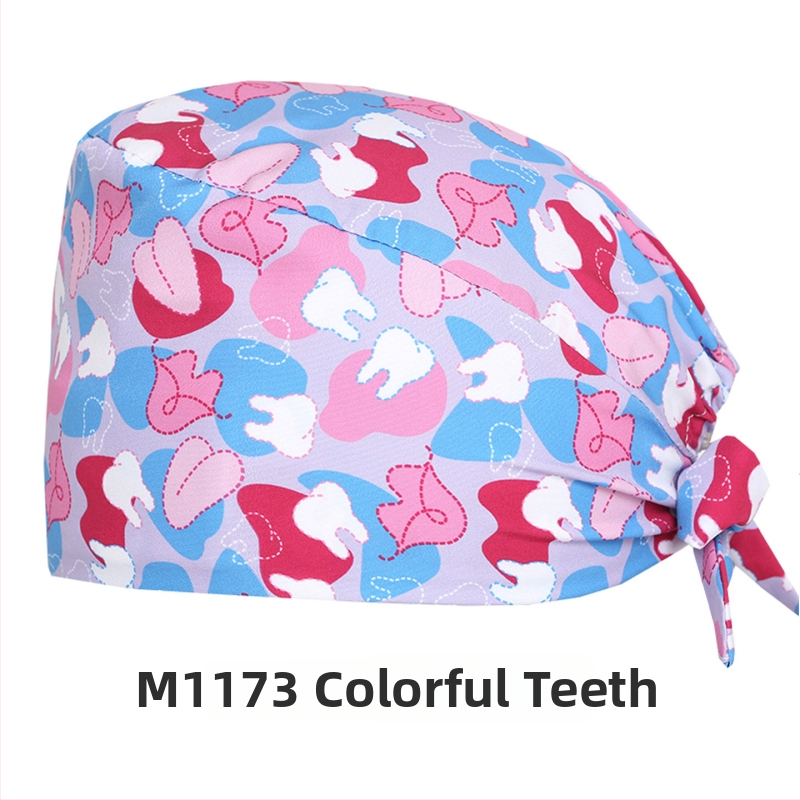 Bonetă medicală din bumbac, unisex, cu imprimeu desen animat, posibilitatea imprimării logo-ului, stil casual.