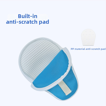 Apsauginės pirštinės lovoje gulintiems vyresnio amžiaus žmonėms su demencija — nuo įbrėžimų, kvėpuojanti medvilnė, modelis 125, delnoms, infraraudonųjų spindulių šildymas