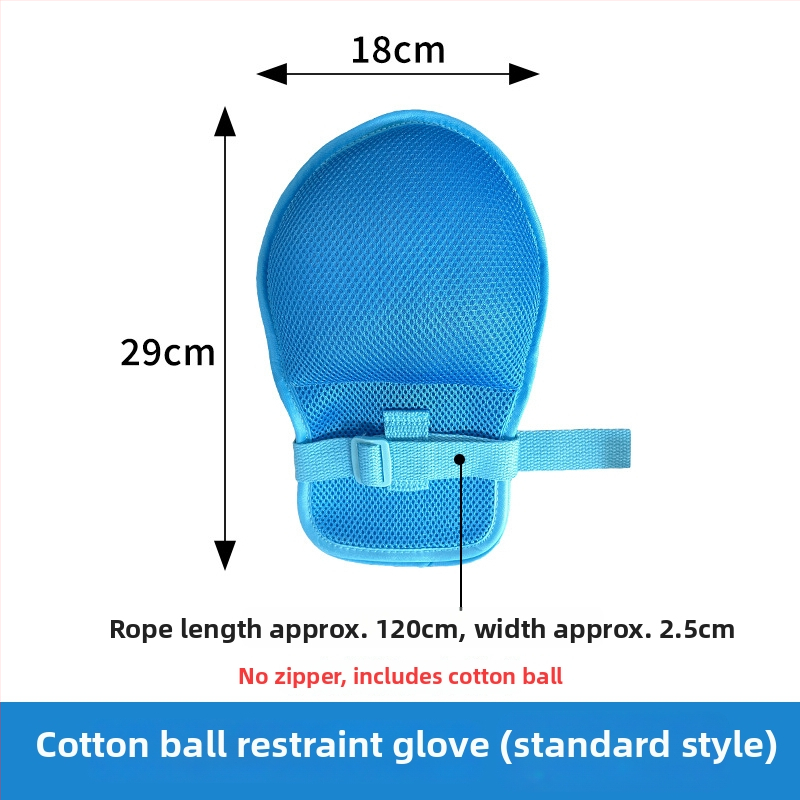 Mănuși de restricție pentru vârstnici imobilizați, anti-zgâriere, anti-tras tub, anti-autotraumă, curea de fixare a încheieturii (Unisex; în stoc; Marca: Altă; Primăvara 2025; Fără procesare)