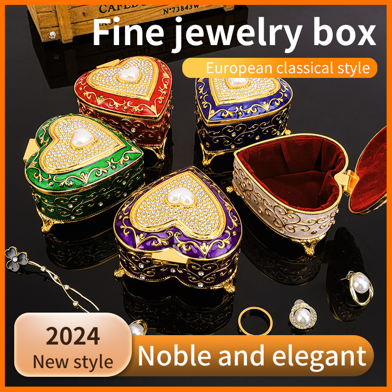 Juvelyrinių dėžučių iš cinko lydinio, Europos stiliaus retro dizainas, stalinis saugojimas, daugiafunkcinė, vienas lygis