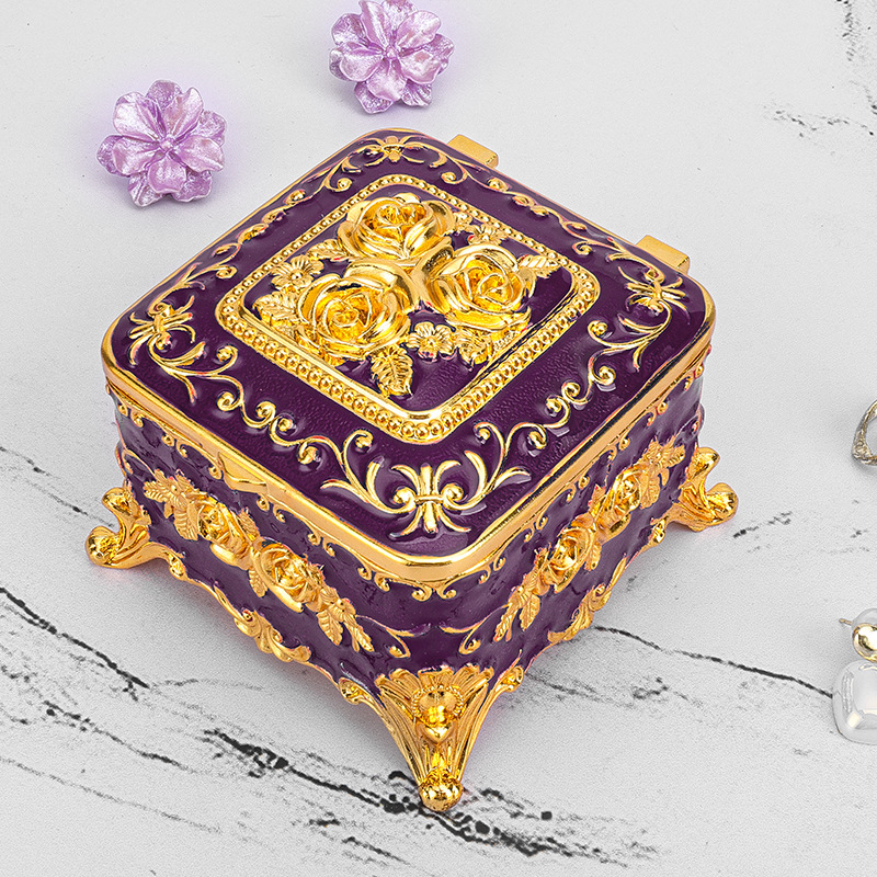 Juvelyrinių dėžučių iš cinko lydinio, Europos stiliaus retro dizainas, stalinis saugojimas, daugiafunkcinė, vienas lygis