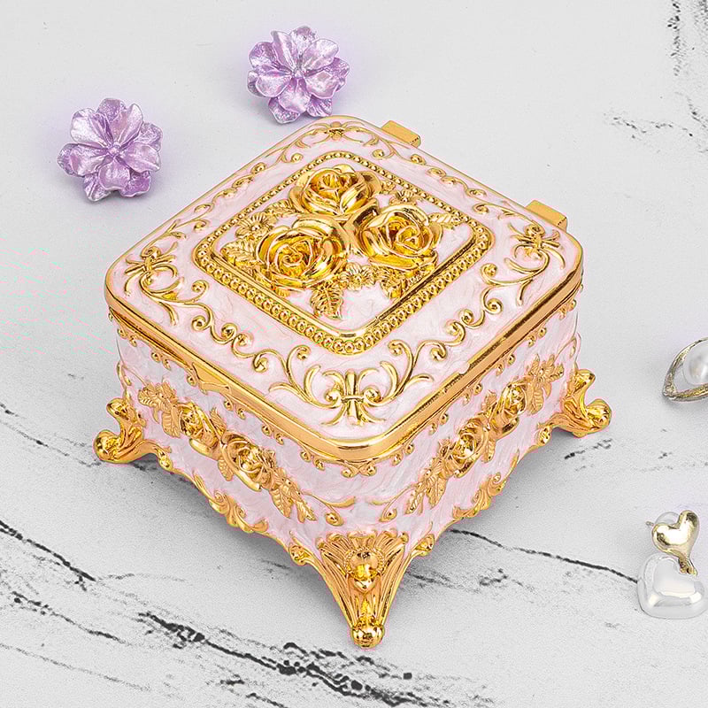 Juvelyrinių dėžučių iš cinko lydinio, Europos stiliaus retro dizainas, stalinis saugojimas, daugiafunkcinė, vienas lygis