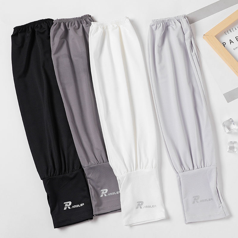 Ανδρικά μανίκια προστασίας UV - Καλοκαιρινή λεπτή ύφανση Ice Silk (Milk Silk) και πολυεστέρα, χαλαρή γραμμή, Άνοιξη 2023