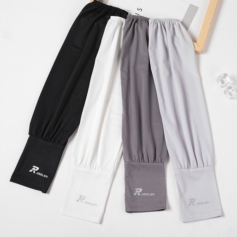 Ανδρικά μανίκια προστασίας UV - Καλοκαιρινή λεπτή ύφανση Ice Silk (Milk Silk) και πολυεστέρα, χαλαρή γραμμή, Άνοιξη 2023