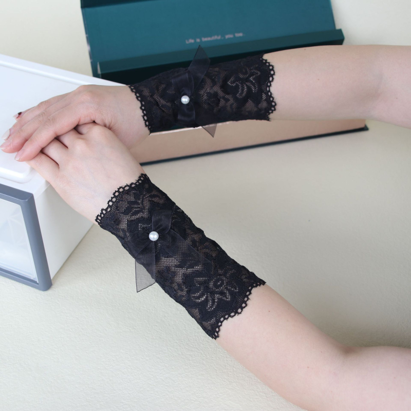 Σετ προστατευτικών καρπού και πήχη από δαντέλα – κάλυψη τατουάζ, UV προστασία, γυναικείο καλοκαιρινό στυλ