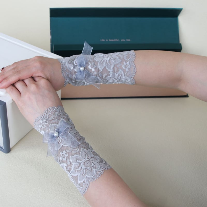 Σετ προστατευτικών καρπού και πήχη από δαντέλα – κάλυψη τατουάζ, UV προστασία, γυναικείο καλοκαιρινό στυλ