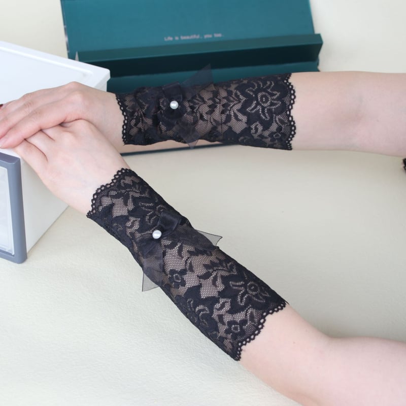 Σετ προστατευτικών καρπού και πήχη από δαντέλα – κάλυψη τατουάζ, UV προστασία, γυναικείο καλοκαιρινό στυλ