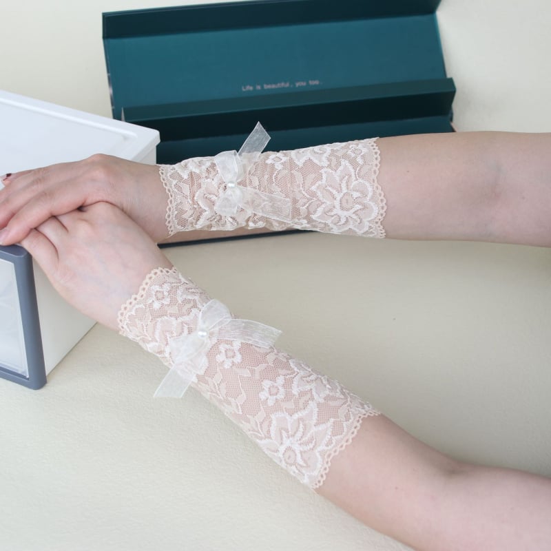 Σετ προστατευτικών καρπού και πήχη από δαντέλα – κάλυψη τατουάζ, UV προστασία, γυναικείο καλοκαιρινό στυλ