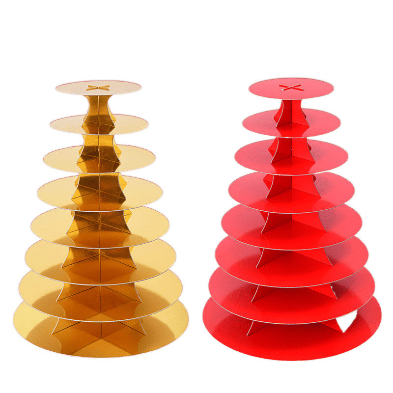 Daugiapakopis parodymojo stovas senjorų gimtadienio šventei su Jiaodong rankų darbo garuose virtais bandelėmis ir tradiciniais pyragais, modernus minimalistinis stilius, Unique, 2023