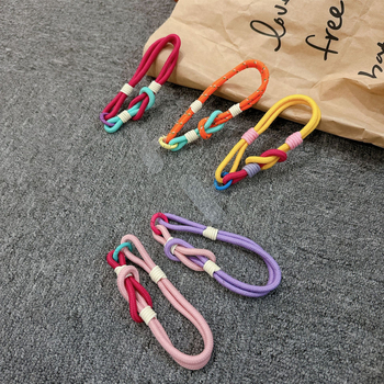 Λουράκι κινητού για τον καρπό, χειροποίητο από νάιλον, μεταλλική αγκράφα, γυναικείο στυλ