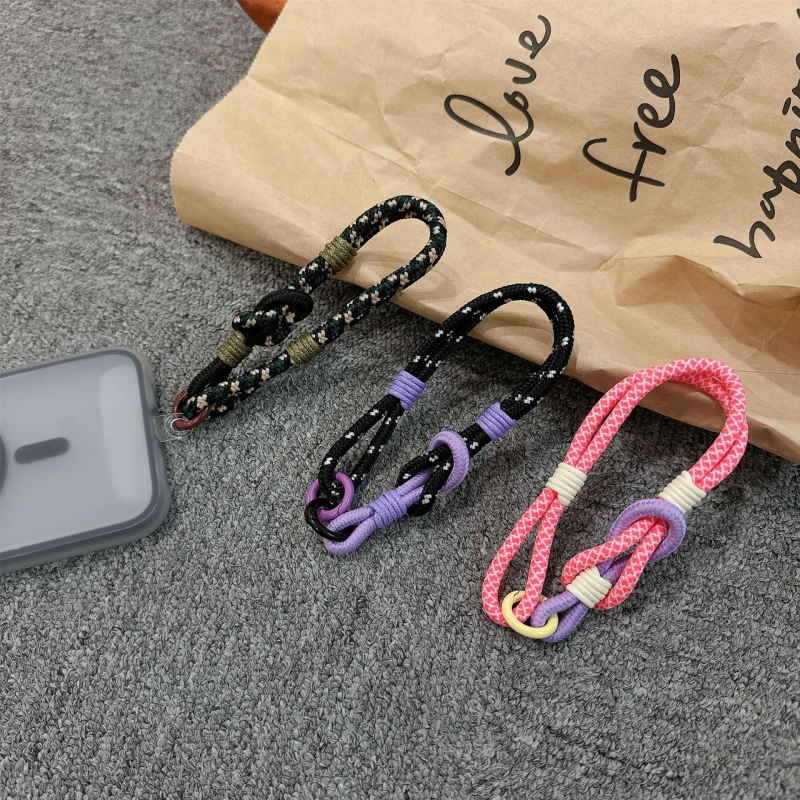 Λουράκι κινητού για τον καρπό, χειροποίητο από νάιλον, μεταλλική αγκράφα, γυναικείο στυλ