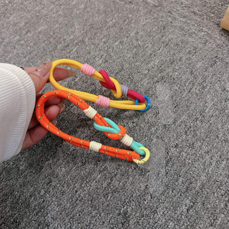 Λουράκι κινητού για τον καρπό, χειροποίητο από νάιλον, μεταλλική αγκράφα, γυναικείο στυλ