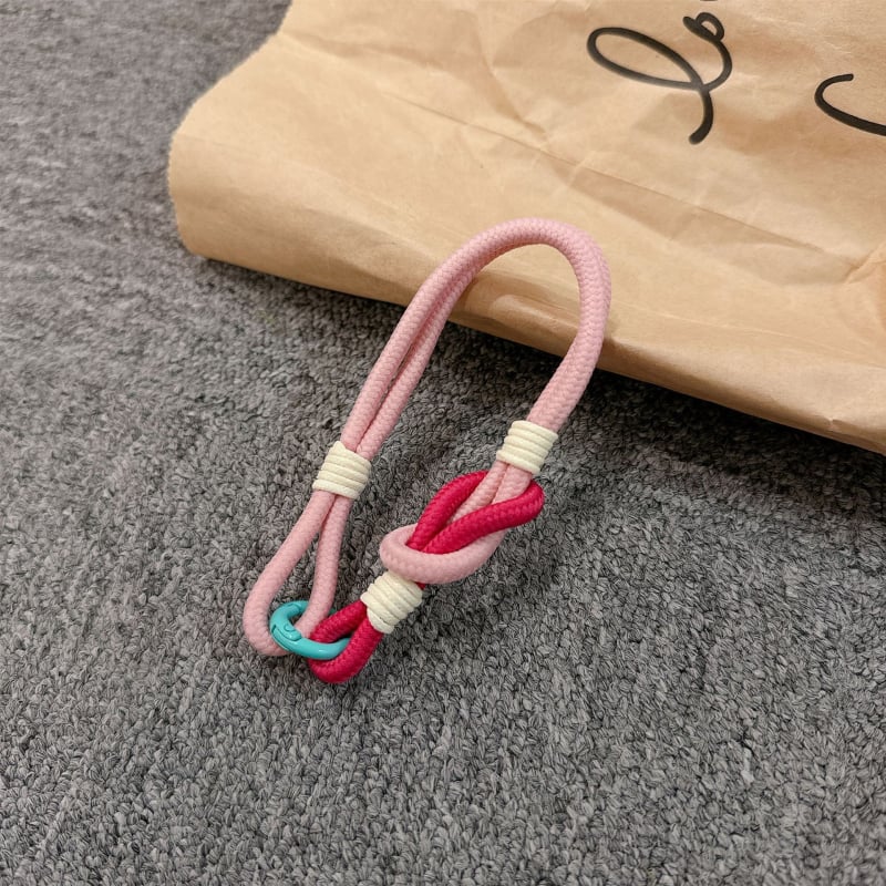 Λουράκι κινητού για τον καρπό, χειροποίητο από νάιλον, μεταλλική αγκράφα, γυναικείο στυλ