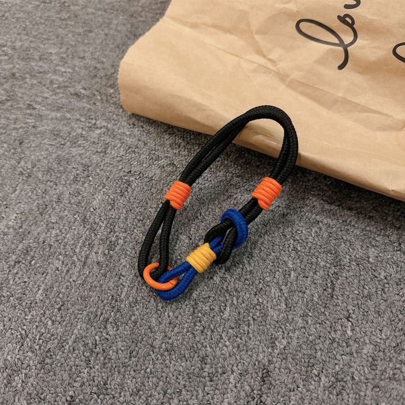 Λουράκι κινητού για τον καρπό, χειροποίητο από νάιλον, μεταλλική αγκράφα, γυναικείο στυλ