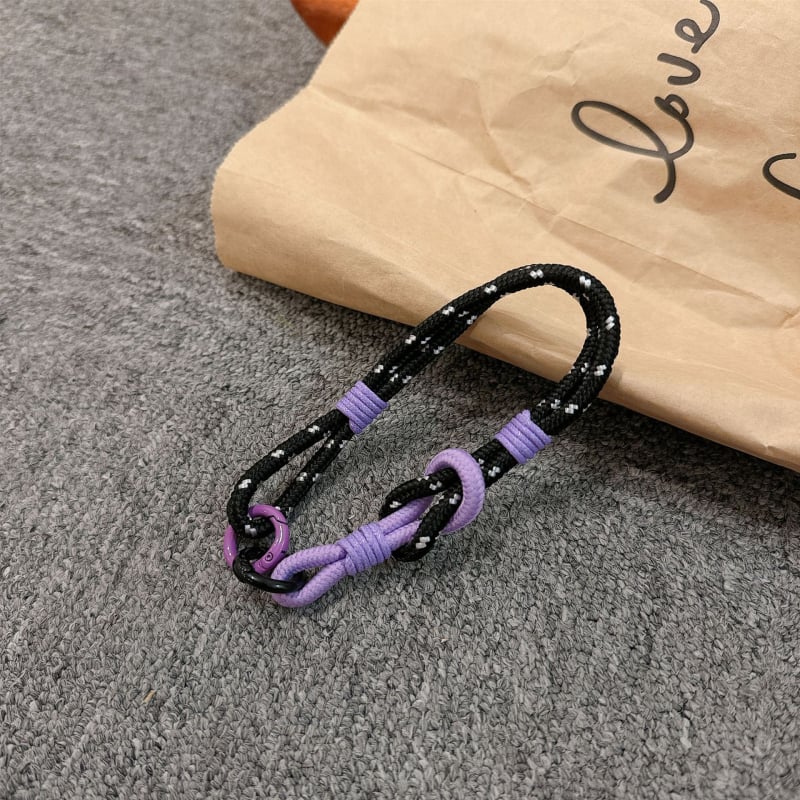 Λουράκι κινητού για τον καρπό, χειροποίητο από νάιλον, μεταλλική αγκράφα, γυναικείο στυλ