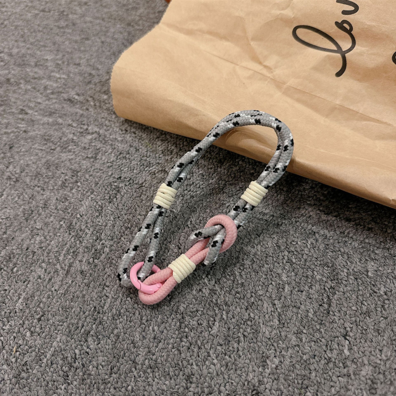 Λουράκι κινητού για τον καρπό, χειροποίητο από νάιλον, μεταλλική αγκράφα, γυναικείο στυλ