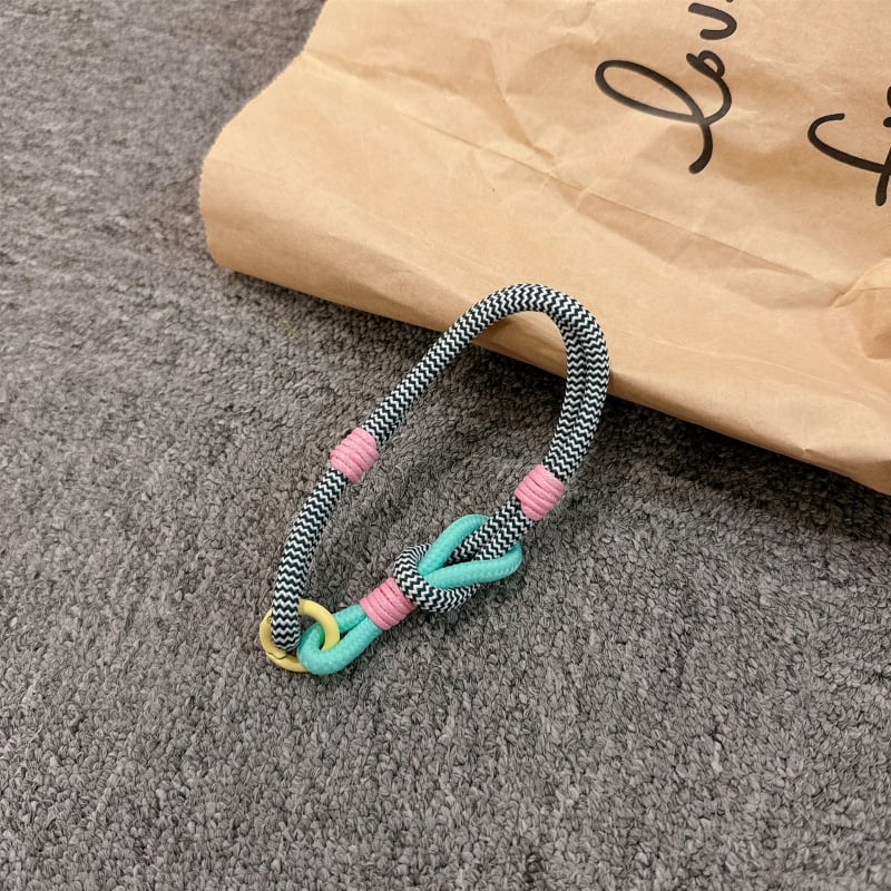 Λουράκι κινητού για τον καρπό, χειροποίητο από νάιλον, μεταλλική αγκράφα, γυναικείο στυλ