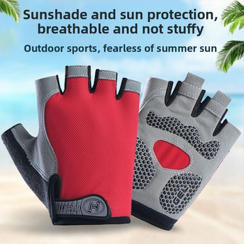 puspirštinės sportinės pirštinės vyrams ir moterims – atsparios slydimui, kvėpuojančios, sustiprintos, atsparios dėvėjimu, skirtos lauko fitnesui ir horizontaliam strypui