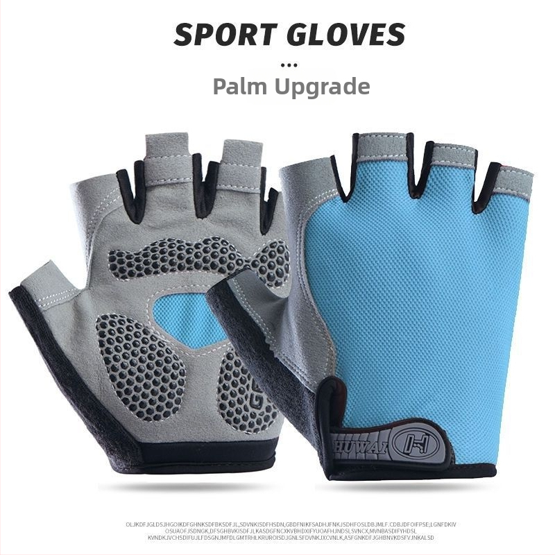 puspirštinės sportinės pirštinės vyrams ir moterims – atsparios slydimui, kvėpuojančios, sustiprintos, atsparios dėvėjimu, skirtos lauko fitnesui ir horizontaliam strypui