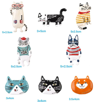 Broš s oblikom životinje, legura, crtani stil, pečeni emajl završetak