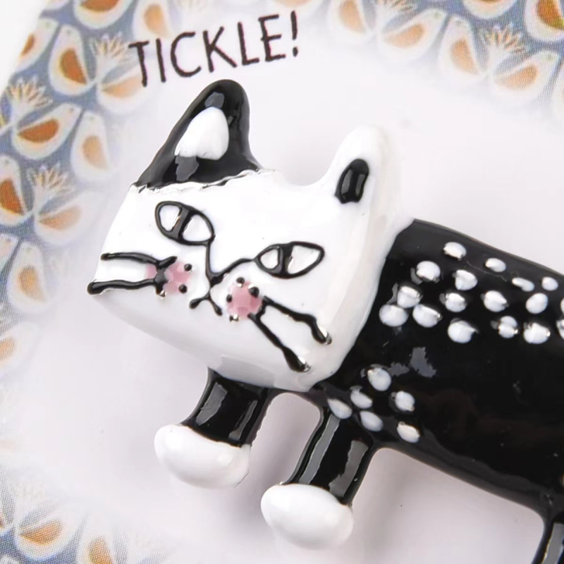 Broš s oblikom životinje, legura, crtani stil, pečeni emajl završetak