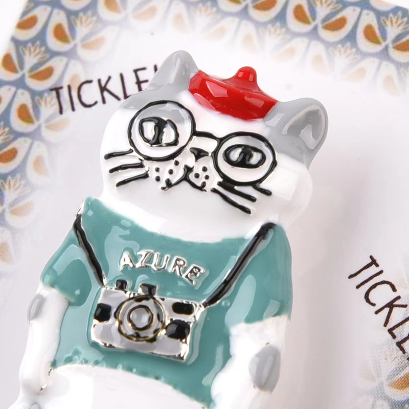 Broš s oblikom životinje, legura, crtani stil, pečeni emajl završetak