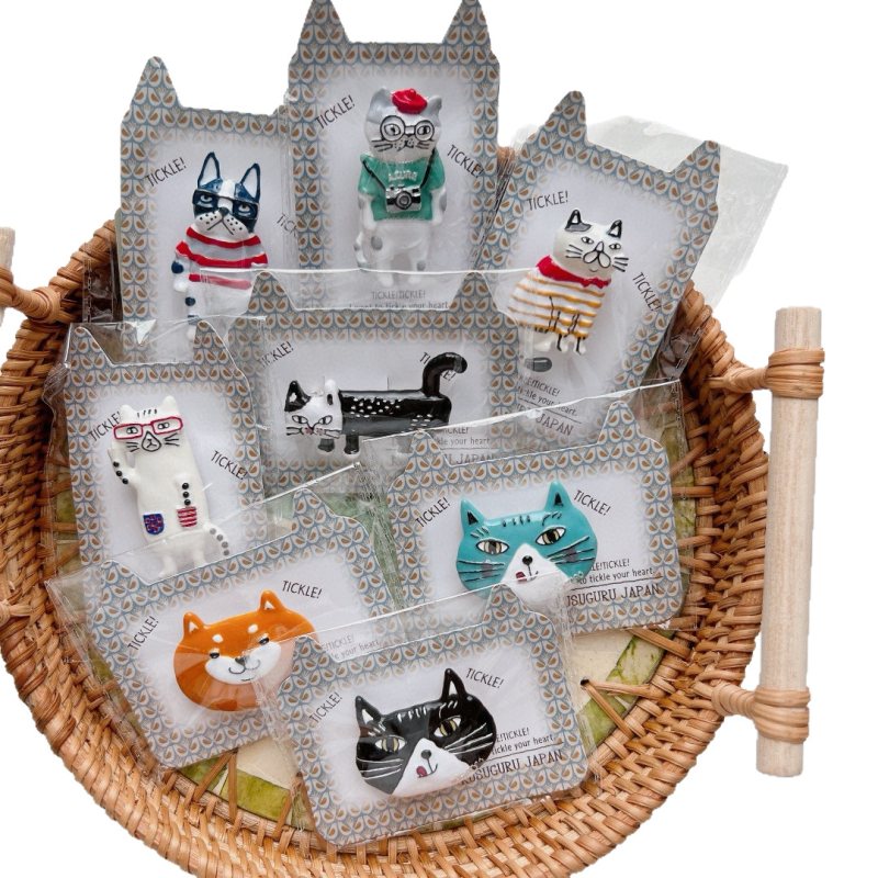 Broš s oblikom životinje, legura, crtani stil, pečeni emajl završetak